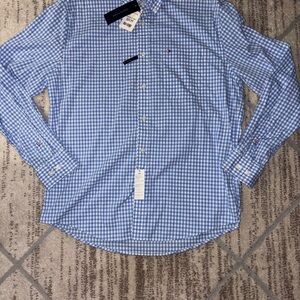 *New*Tommy Hilfiger Men's Blue Checkered Shirt